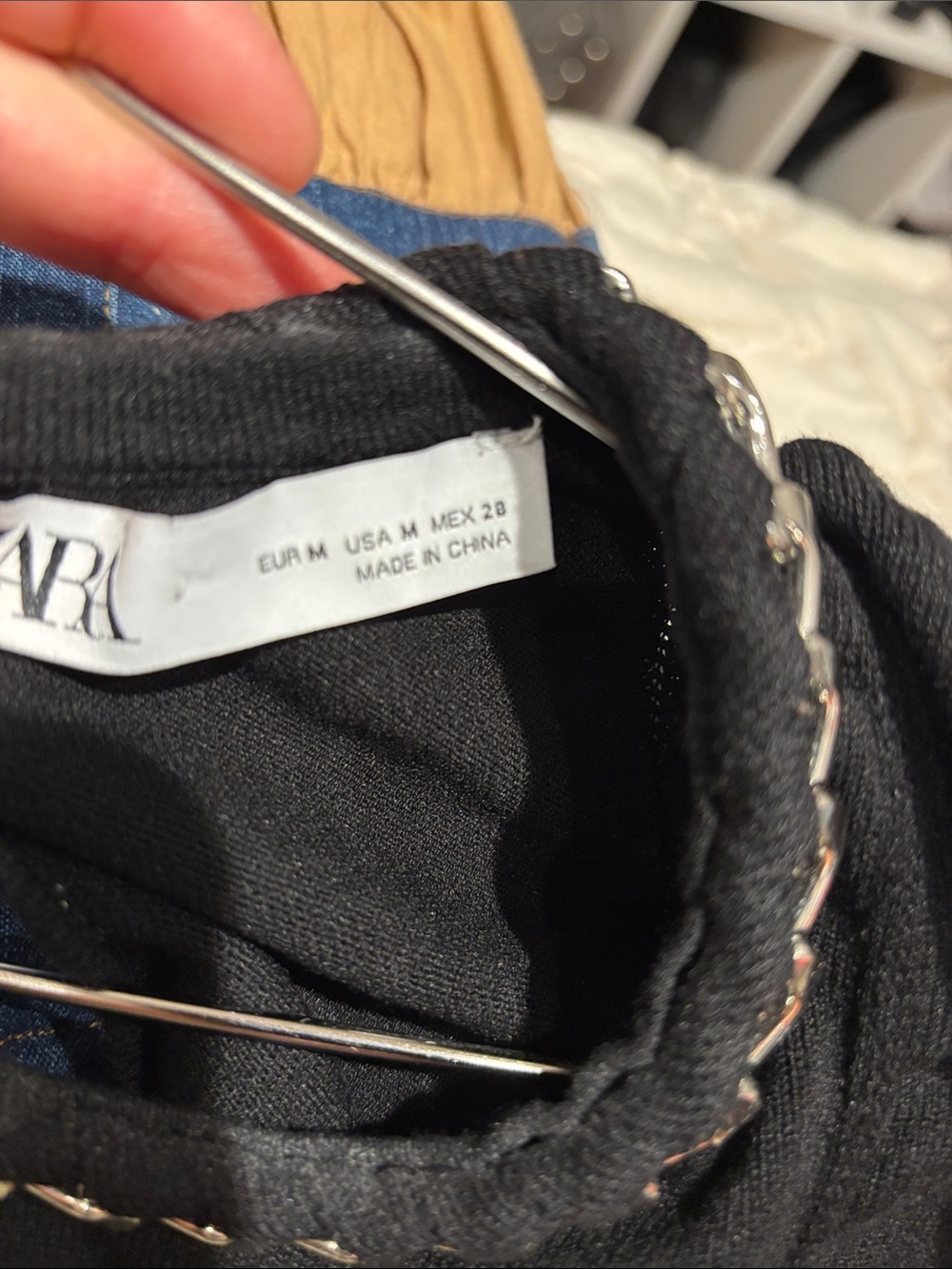 Zara Black Sleeveless Maxi Dress with Silver Chain Detail - Picture 3 of 7